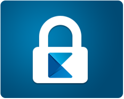 blue and white lock icon