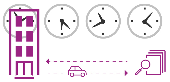 clocks time commute graphic