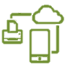 green mobile tech icon