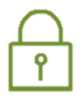 green lock icon