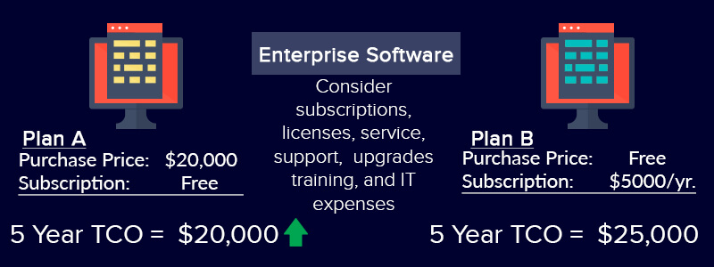 enterprise software cost graphic