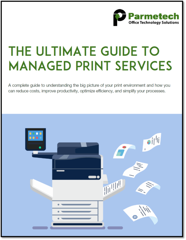 ebook cover page for the Ultimate Guide to Managed Print Services