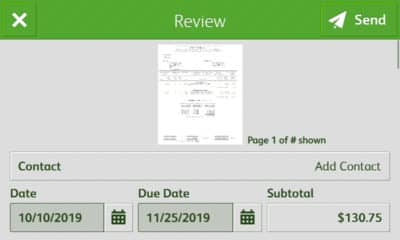 review screen on sage accounting app