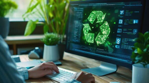 learn more about green office technology solutions for a sustainable workplace